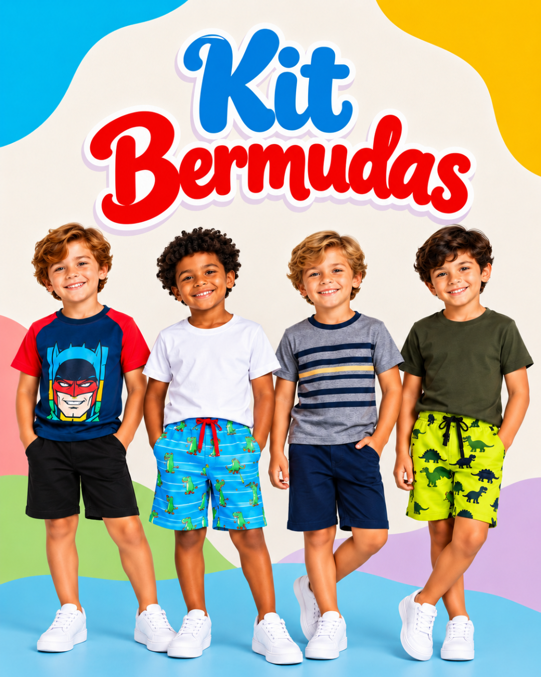 Kit Bermudas Menino